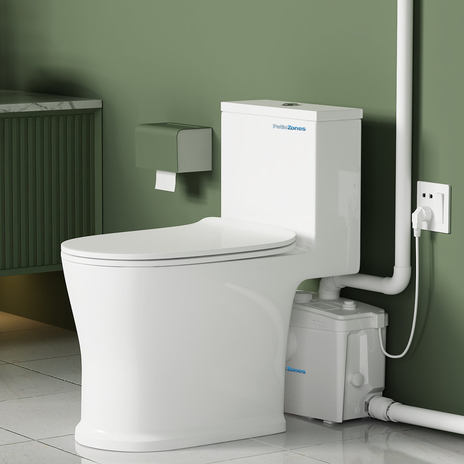 Wholesale Macerator Toilet with Powerful Macerator Pump JLF-FLO800 PatioZones